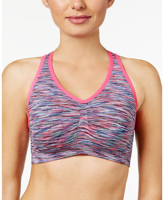 Ideology Women's  Low-Impact Racerback Sports Bra Pink Size -L