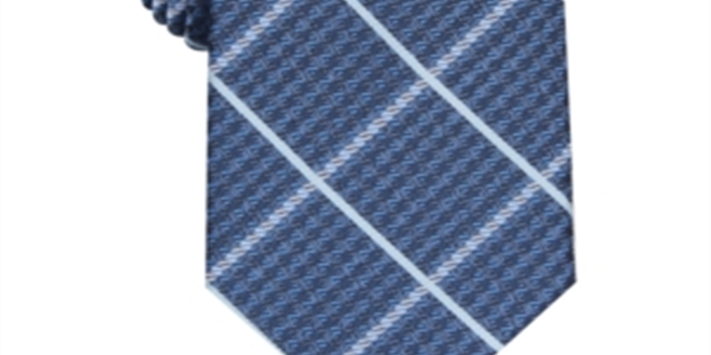 Gravata Perry Ellis Ramsey Geo Grid Masculina Azul Tamanho Único