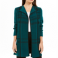 Cardigan feminino Charter Club Petite com frente aberta, verde-bálsamo, tamanho Petit M