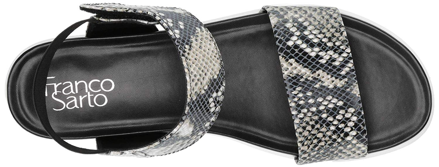 Sandálias femininas Franco Sarto Kana Leather Sandália marrom tamanho 8,5 M