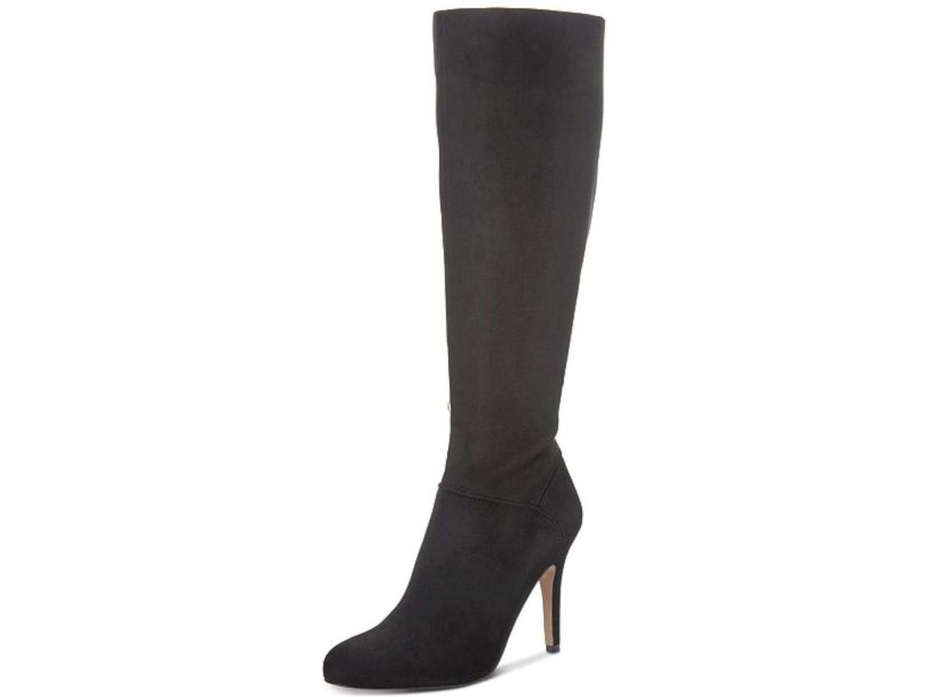 Botas femininas de cano alto com bico fino e tecido Taisa da INC International Concepts, pretas, tamanho 7 M