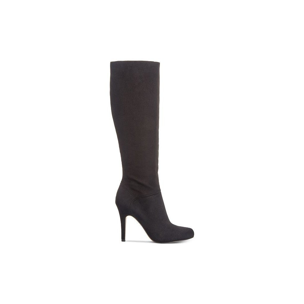 Botas femininas de cano alto com bico fino e tecido Taisa da INC International Concepts, pretas, tamanho 7 M