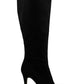 Botas femininas de cano alto com bico fino e tecido Taisa da INC International Concepts, pretas, tamanho 7 M