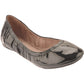 Vince Camuto Ellen Couro Envernizado Feminino Biqueira Redonda Sapatilhas Pretas Tamanho 8 M