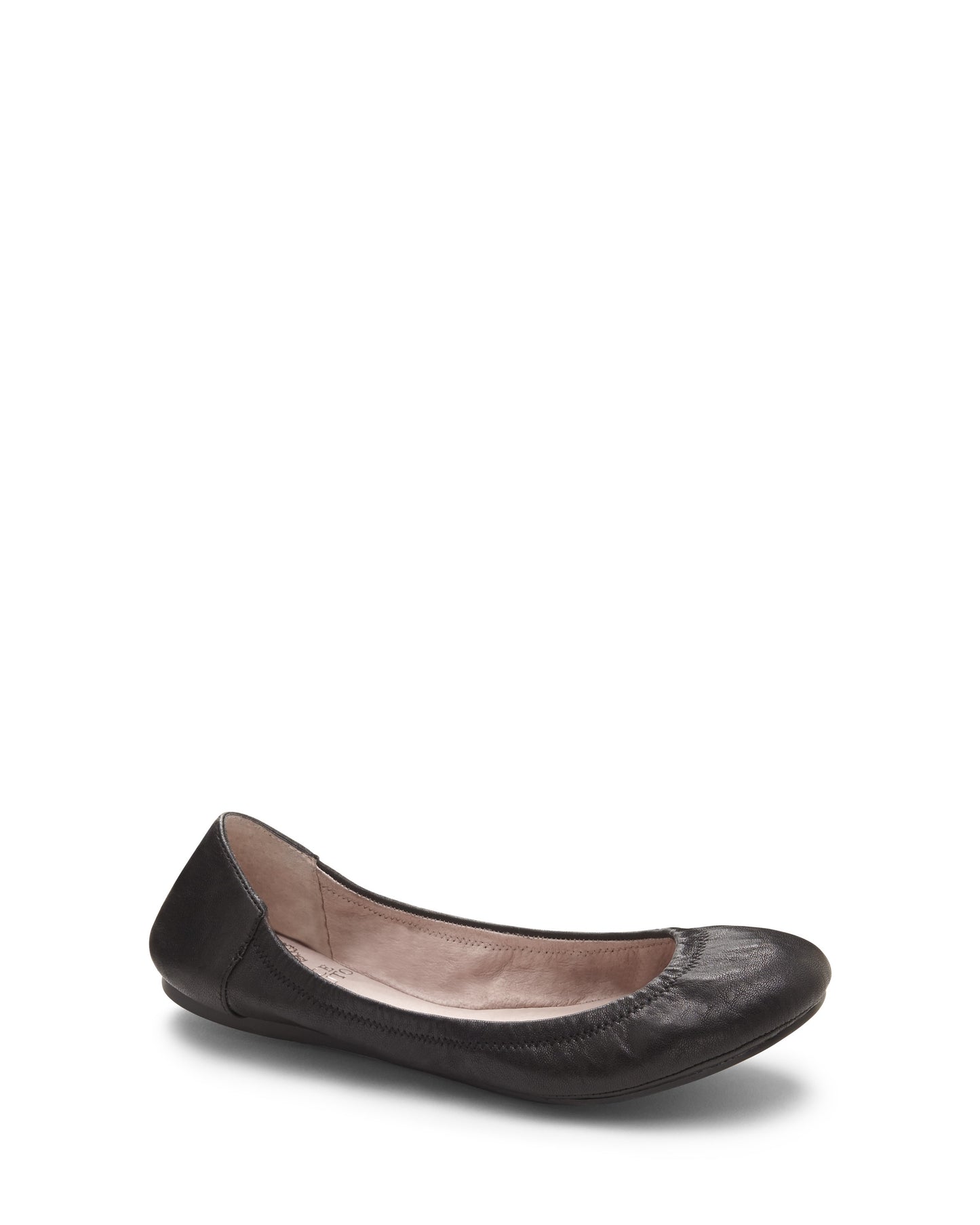 Vince Camuto Ellen Couro Envernizado Feminino Biqueira Redonda Sapatilhas Pretas Tamanho 8 M