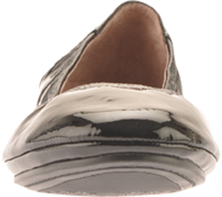 Vince Camuto Ellen Couro Envernizado Feminino Biqueira Redonda Sapatilhas Pretas Tamanho 8 M