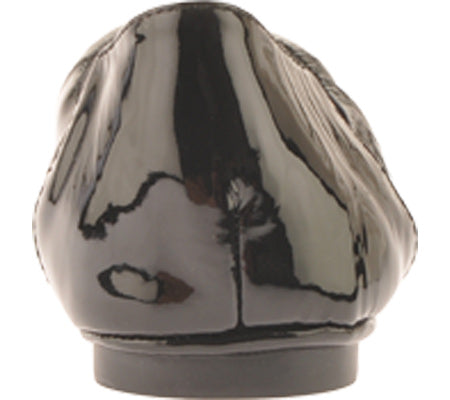 Vince Camuto Ellen Couro Envernizado Feminino Biqueira Redonda Sapatilhas Pretas Tamanho 8 M