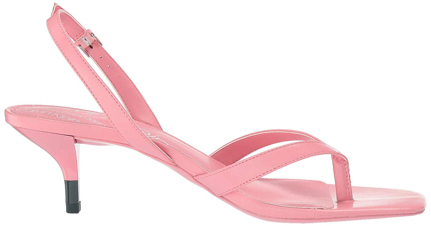 Calvin Klein Sandália Monty Salto Feminino Morango Tamanho 8 M