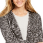Cardigan feminino de malha mesclada com cílios, preto, tamanho GG, da Style &amp; Co