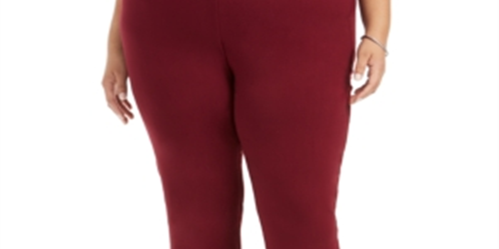 Calça skinny com controle de barriga Alfani feminina, vermelha, tamanho 26W
