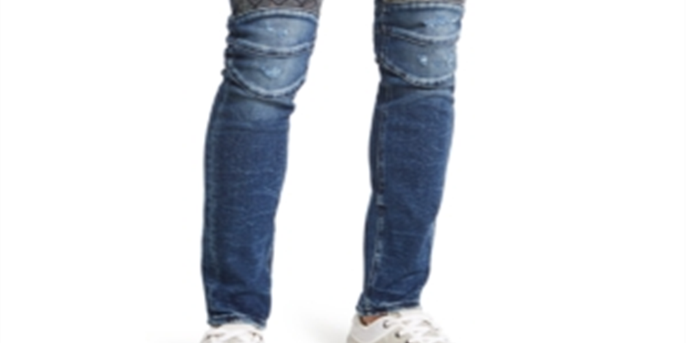 Calça Jeans Skinny Moto Blocked Masculina Guess Azul Tamanho 34