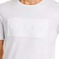 Camiseta masculina Karl Lagerfeld Paris com logotipo em relevo, branca, tamanho M