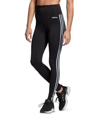 Adidas Women's Design 2 Move 3 Stripe High Rise Leggings Green Size Small