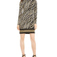 Vestido tubinho estampado feminino Michael Kors manga comprida preto tamanho pequeno
