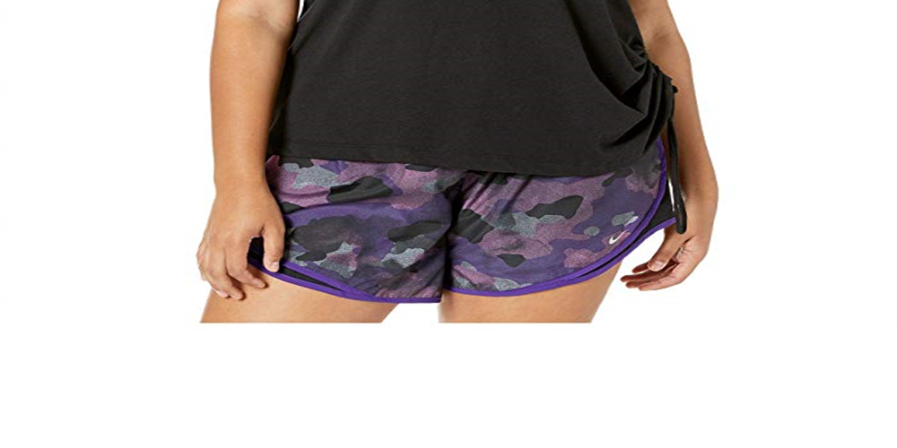 Camiseta de corrida Nike Plus Miler manga curta feminina, preta, tamanho 2X