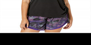 Camiseta de corrida Nike Plus Miler manga curta feminina, preta, tamanho 2X