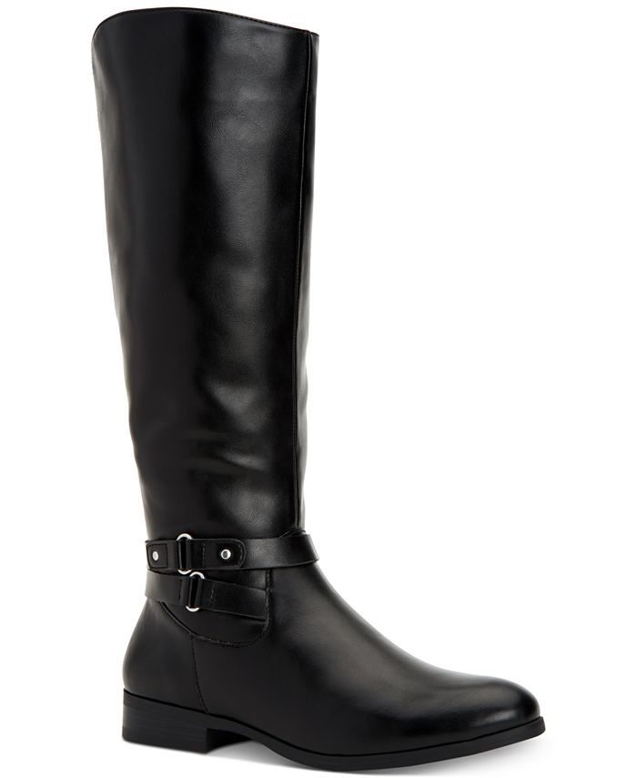 Botas de montaria Kindell Wide Calf femininas Style &amp; Co, cinza, tamanho 6,5 m