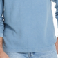 Suéter masculino vintage de algodão texturizado, gola redonda, azul, tamanho XX-G