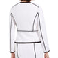 Jaqueta Calvin Klein Feminina Wear to Work com Zíper, Branca, Tamanho 6 Petite