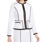 Jaqueta Calvin Klein Feminina Wear to Work com Zíper, Branca, Tamanho 6 Petite
