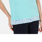 Blusa feminina Karen Scott com estampa em camadas, azul, tamanho G