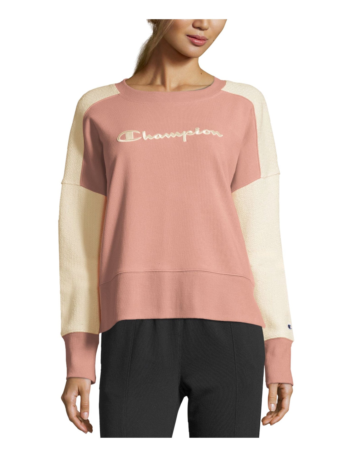 Moletom Champion Heritage Cotton Mix Texture Feminino Rosa