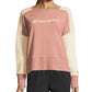 Moletom Champion Heritage Cotton Mix Texture Feminino Rosa Tamanho X-S