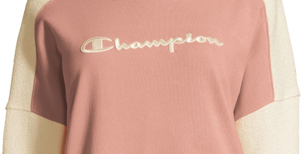 Moletom Champion Heritage Cotton Mix Texture Feminino Rosa Tamanho X-S
