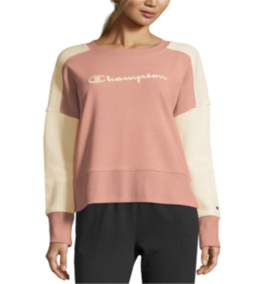 Moletom Champion Heritage Cotton Mix Texture Feminino Rosa Tamanho X-S