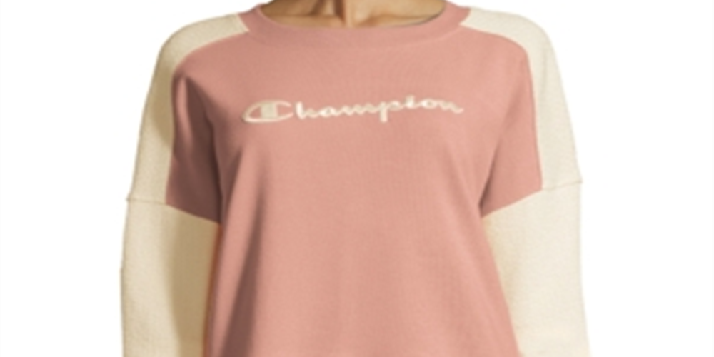 Moletom Champion Heritage Cotton Mix Texture Feminino Rosa Tamanho X-S