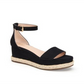 Sandálias de cunha Addie Espadrille femininas BCB Generation, pretas, tamanho 6 M
