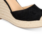 Thalia Sodi Sapatos de alpargata femininos com bico redondo e fivela, pretos, tamanho 8,5 M
