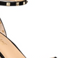 Thalia Sodi Sapatos de alpargata femininos com bico redondo e fivela, pretos, tamanho 8,5 M