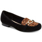 Sapatos mocassins femininos Charter Club Alettee com bico quadrado, pretos, tamanho 10 M