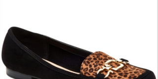 Sapatos mocassins femininos Charter Club Alettee com bico quadrado, pretos, tamanho 10 M