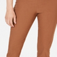 Calça feminina Chelsea Tummy Control Skinny Leg Tornozelo Charter Club Marrom Tamanho 8