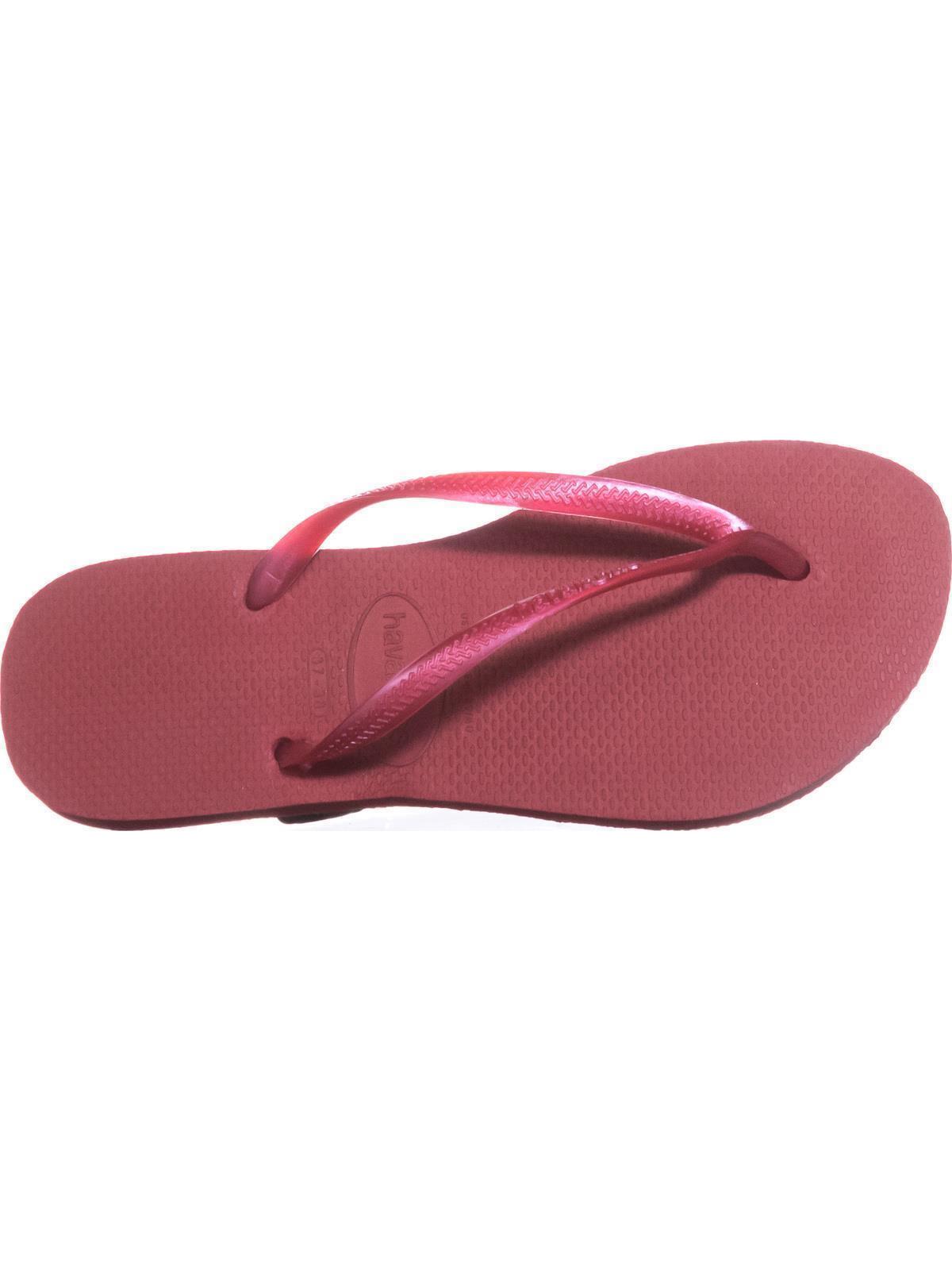 Havaianas Slim Texturizado Feminino Vermelho Tamanho -7/8 L