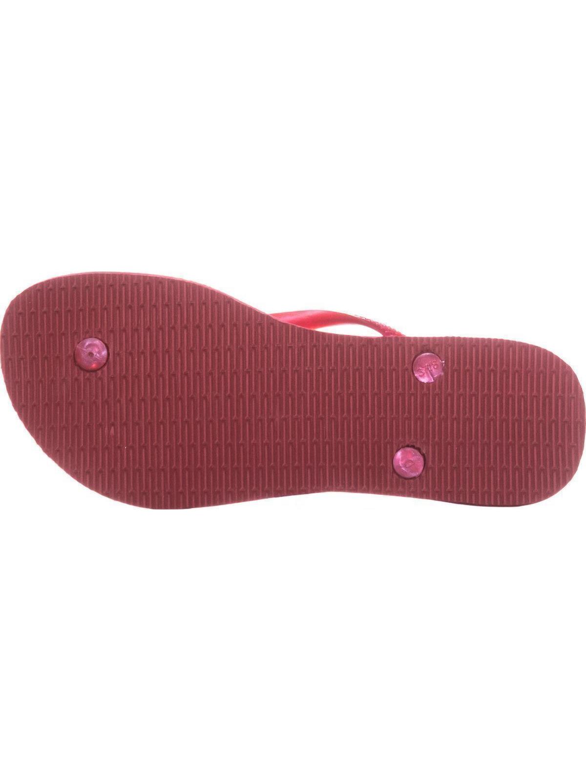 Havaianas Slim Texturizado Feminino Vermelho Tamanho -7/8 L