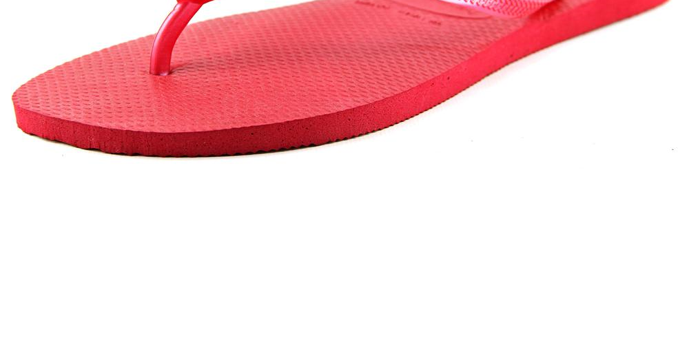 Havaianas Slim Texturizado Feminino Vermelho Tamanho -7/8 L