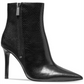 Bota feminina Michael Kors Keke Python em couro com relevo, preta, tamanho 10