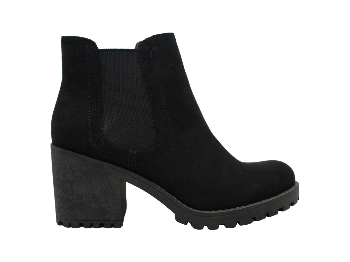 Botas Chelsea Femininas American Rag Morghan Fabric com Biqueira Fechada e Cano Curto, Pretas, Tamanho 11 M