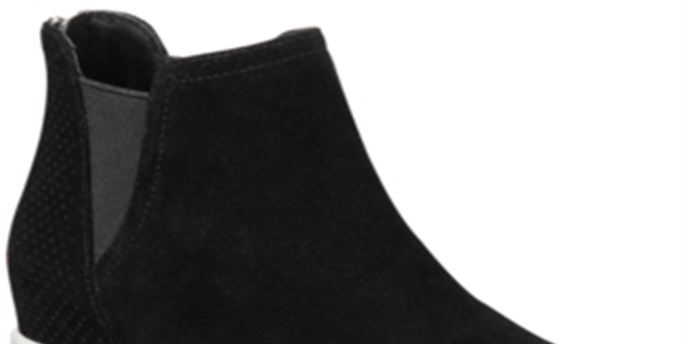 Tênis feminino Tayla Suede Wedge, da INC International Concepts, preto, tamanho 7,5 M