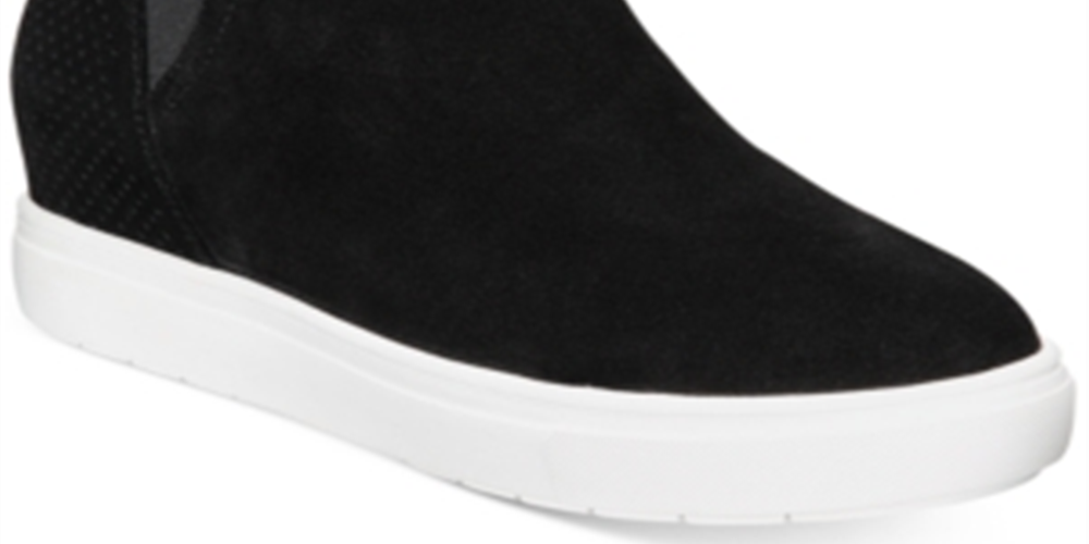 Tênis feminino Tayla Suede Wedge, da INC International Concepts, preto, tamanho 7,5 M