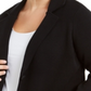 Blazer feminino Charter Club Plus Cotton, preto, tamanho 0X