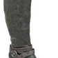 Bota feminina KNS International Garin Wedge de couro sintético até o joelho, cinza, tamanho 12 M