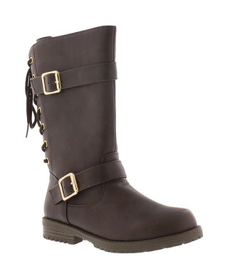 Diamond Girl Little & Big Girl's Janice Lacey Boots Brown Size 3 M