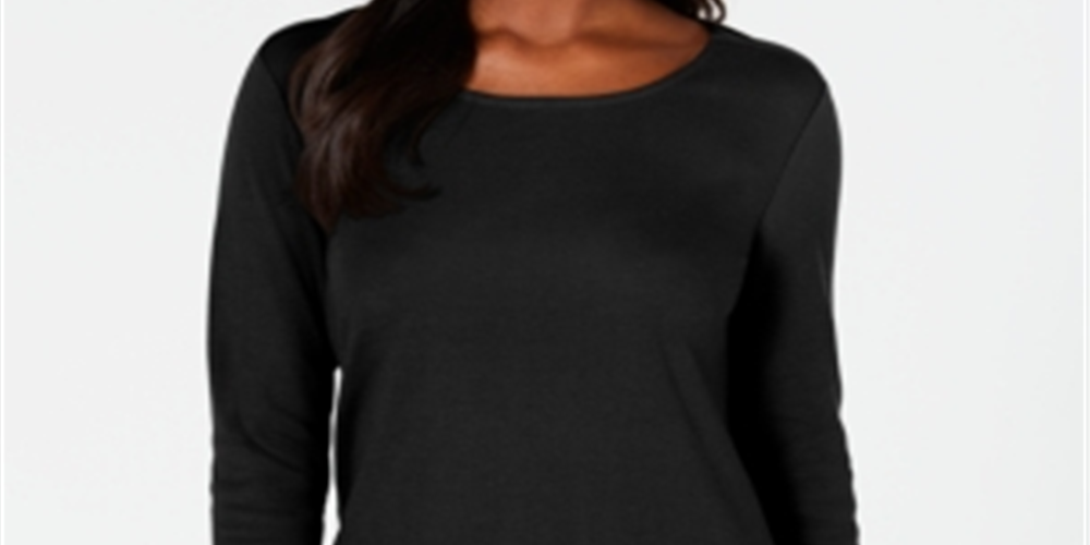 Karen Scott Top Tulip Hem Feminino Preto Tamanho XX-G