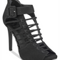 GUESS Adhirra Peep Toe Feminino com Tira no Tornozelo para Ocasiões Especiais, Preto, Tamanho 9