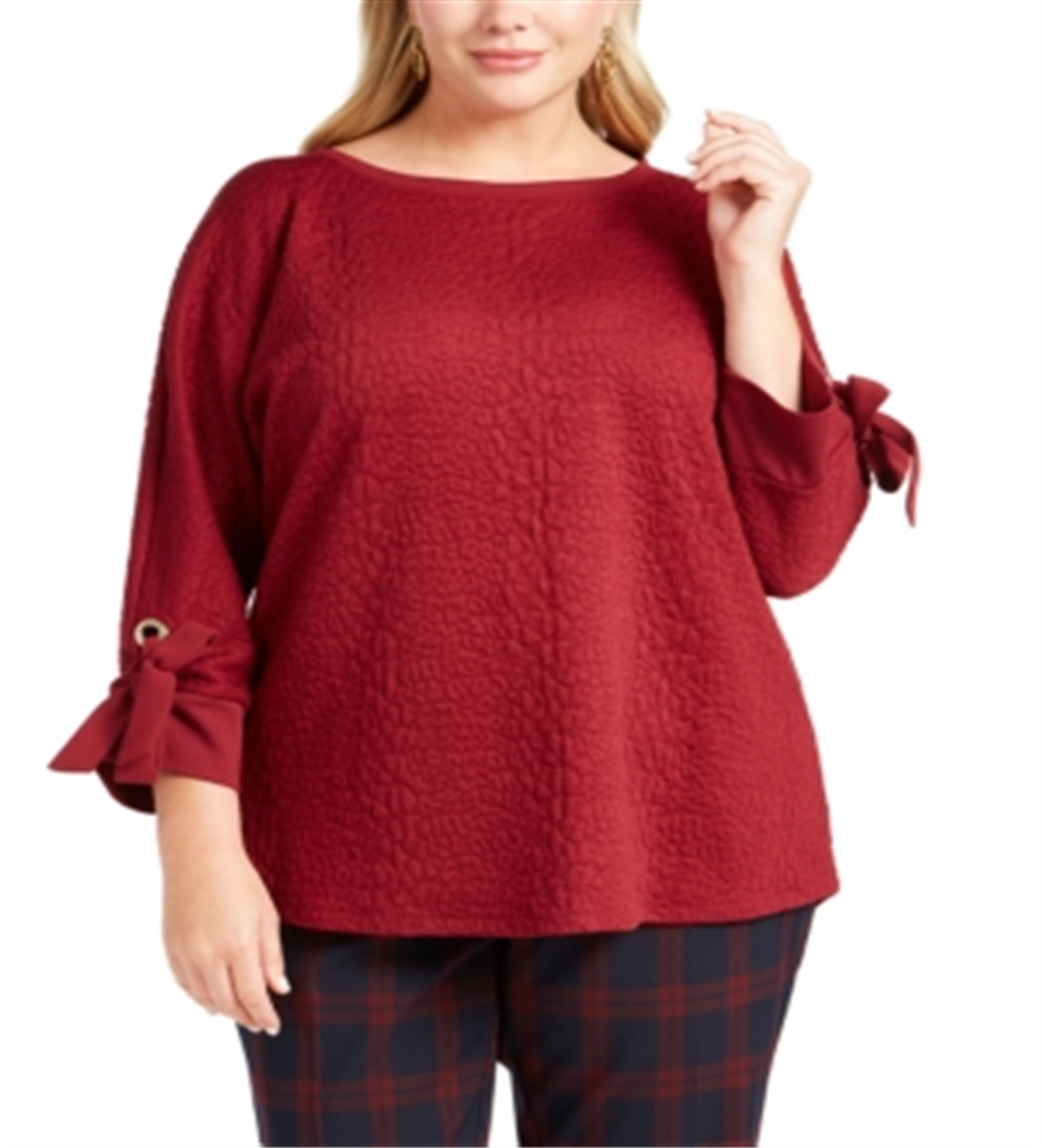 Charter Club Feminino Texturizado Top Vinho Tamanho 0X