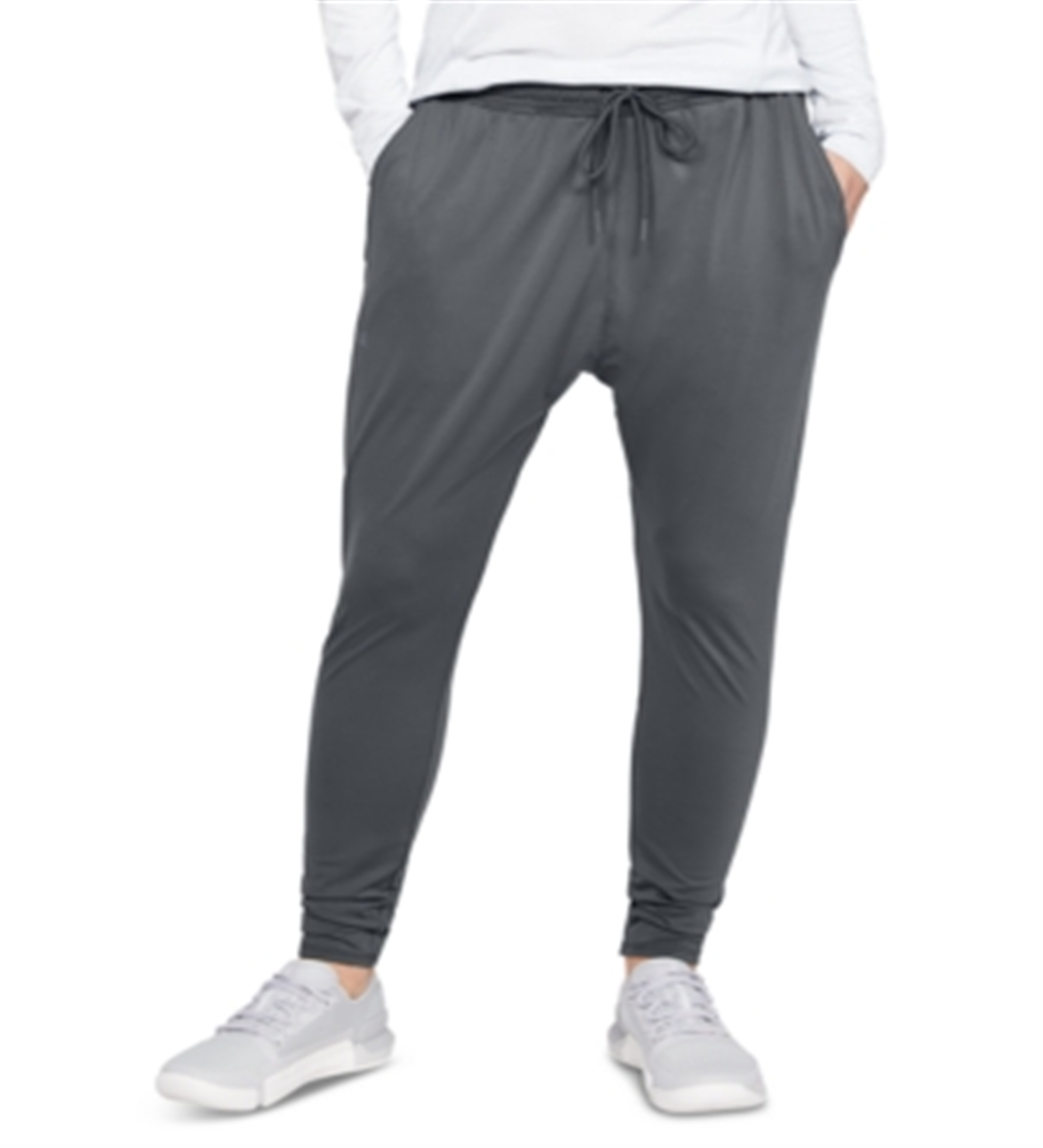 Calça de treino Under Armour HeatGear feminina, cinza, tamanho grande